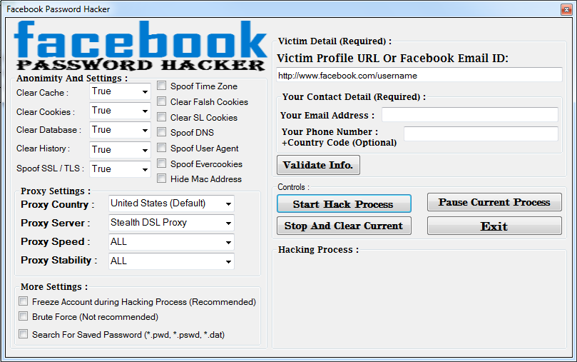 hacking html code for fb